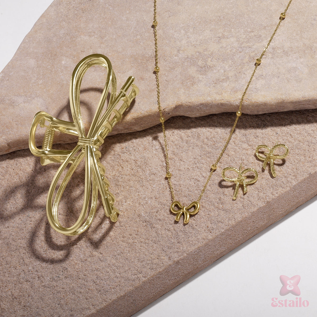 Feminine Bow Jewellery Set