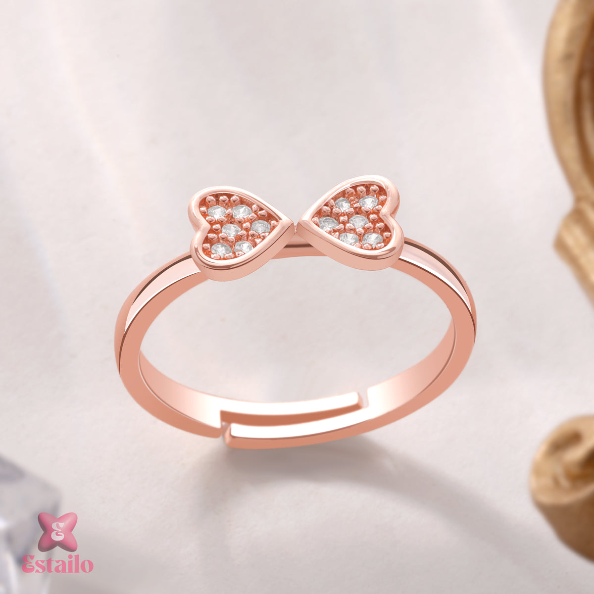 Infinite Hearts Rose Gold Ring