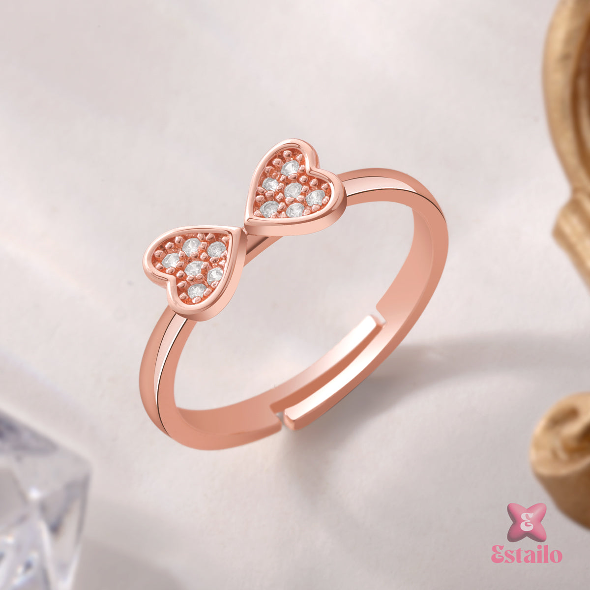 Infinite Hearts Rose Gold Ring