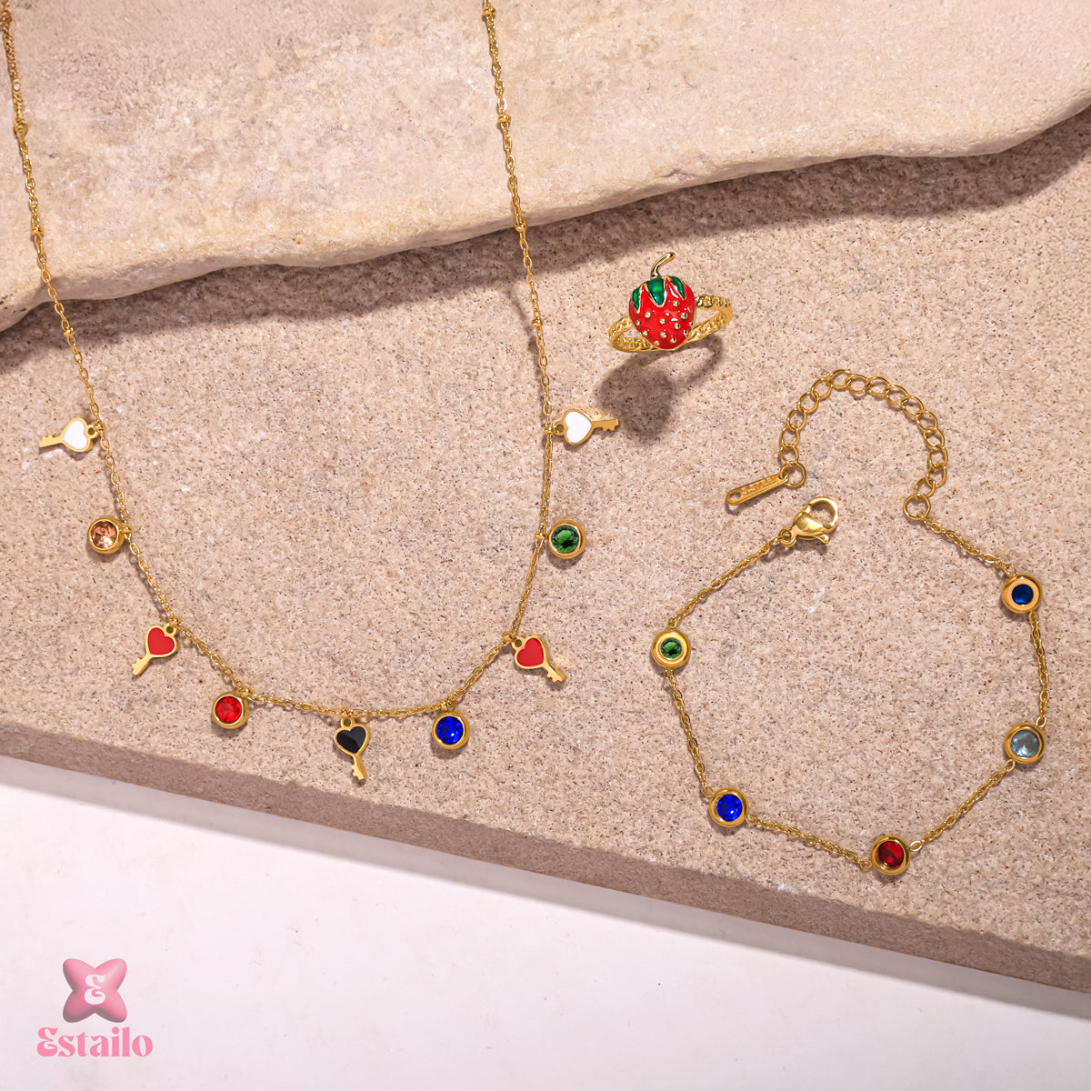 Gemstone Charm Ensemble Set