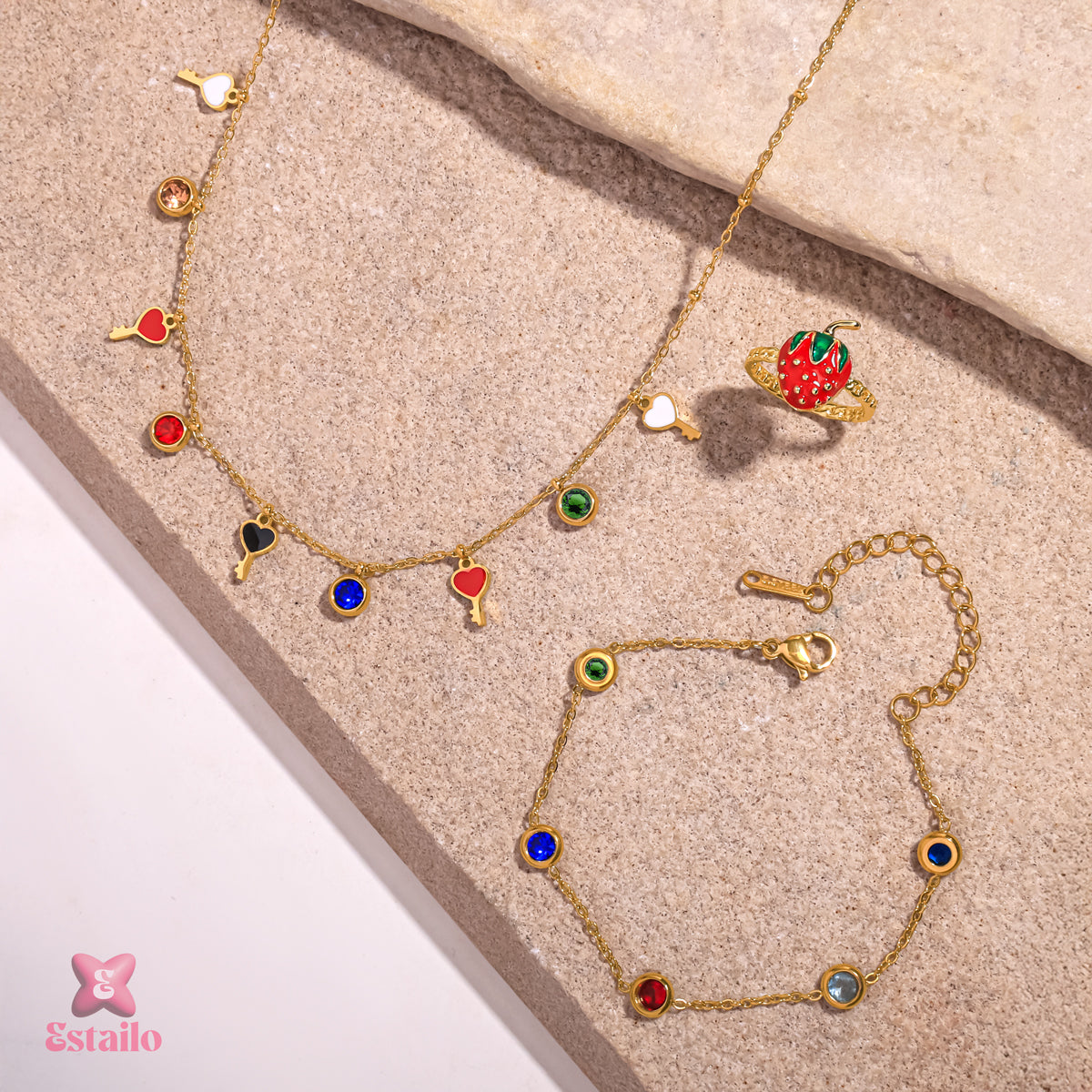 Gemstone Charm Ensemble Set