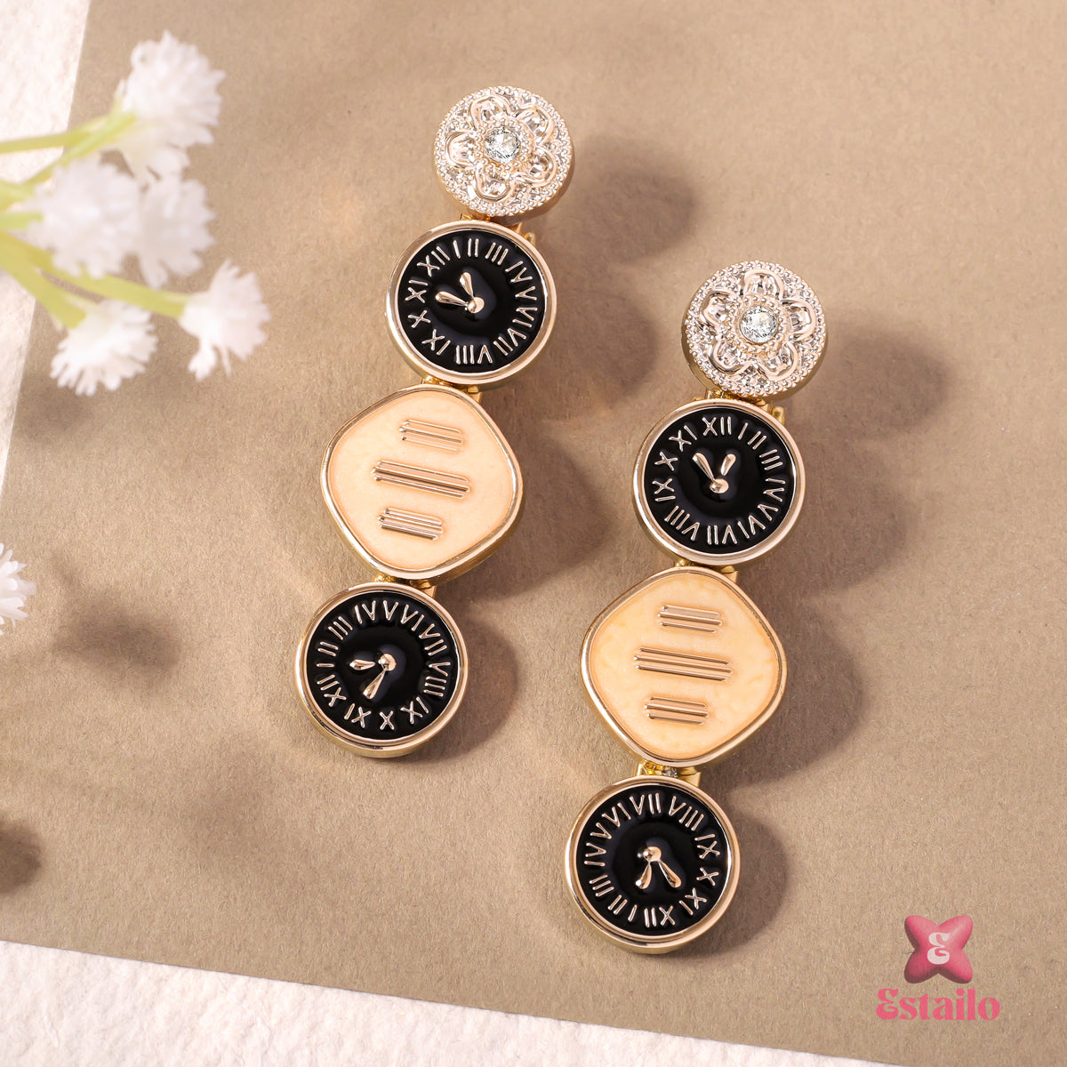 Roman Time Hair Clips (pack of 2)