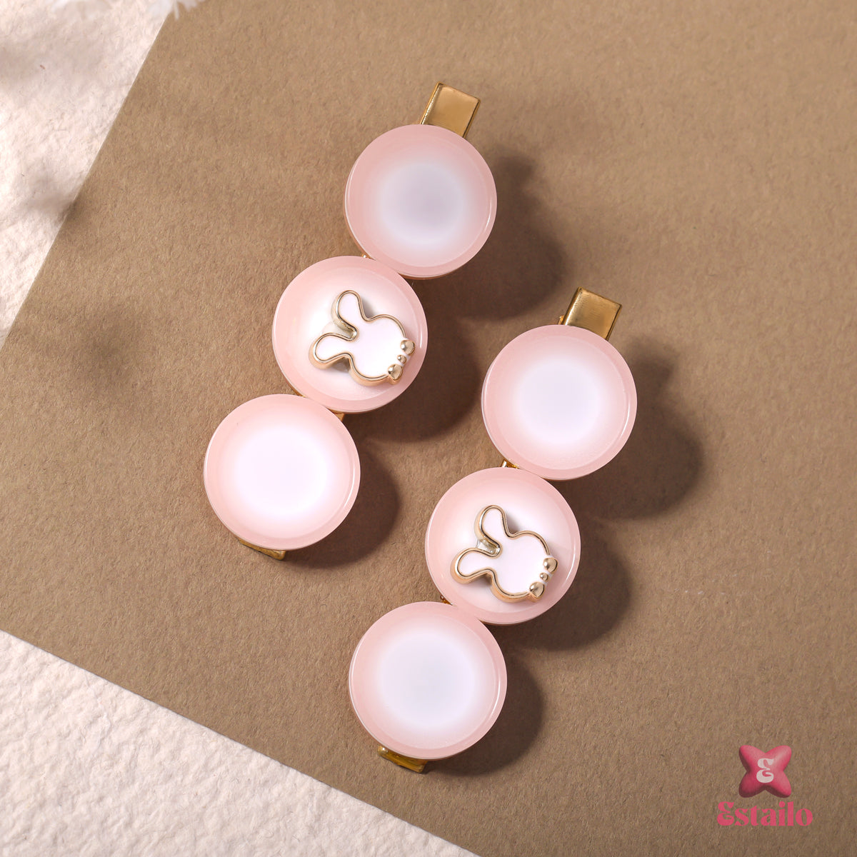Rosy Bunny Clips (pack of 2)