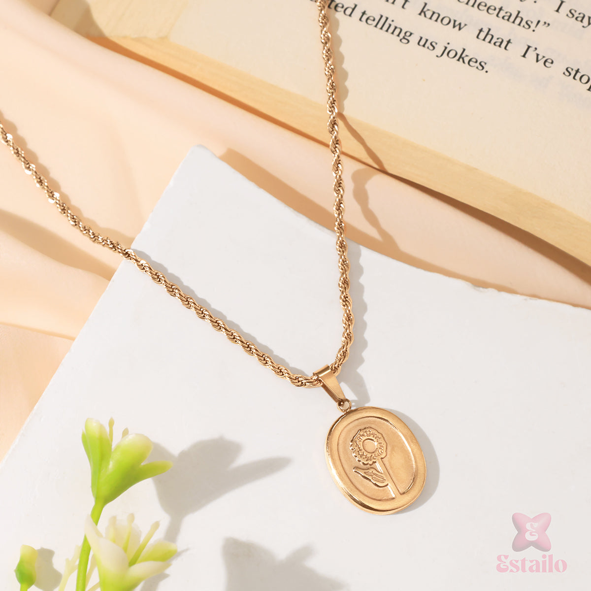 Golden Ray Sunflower Necklace