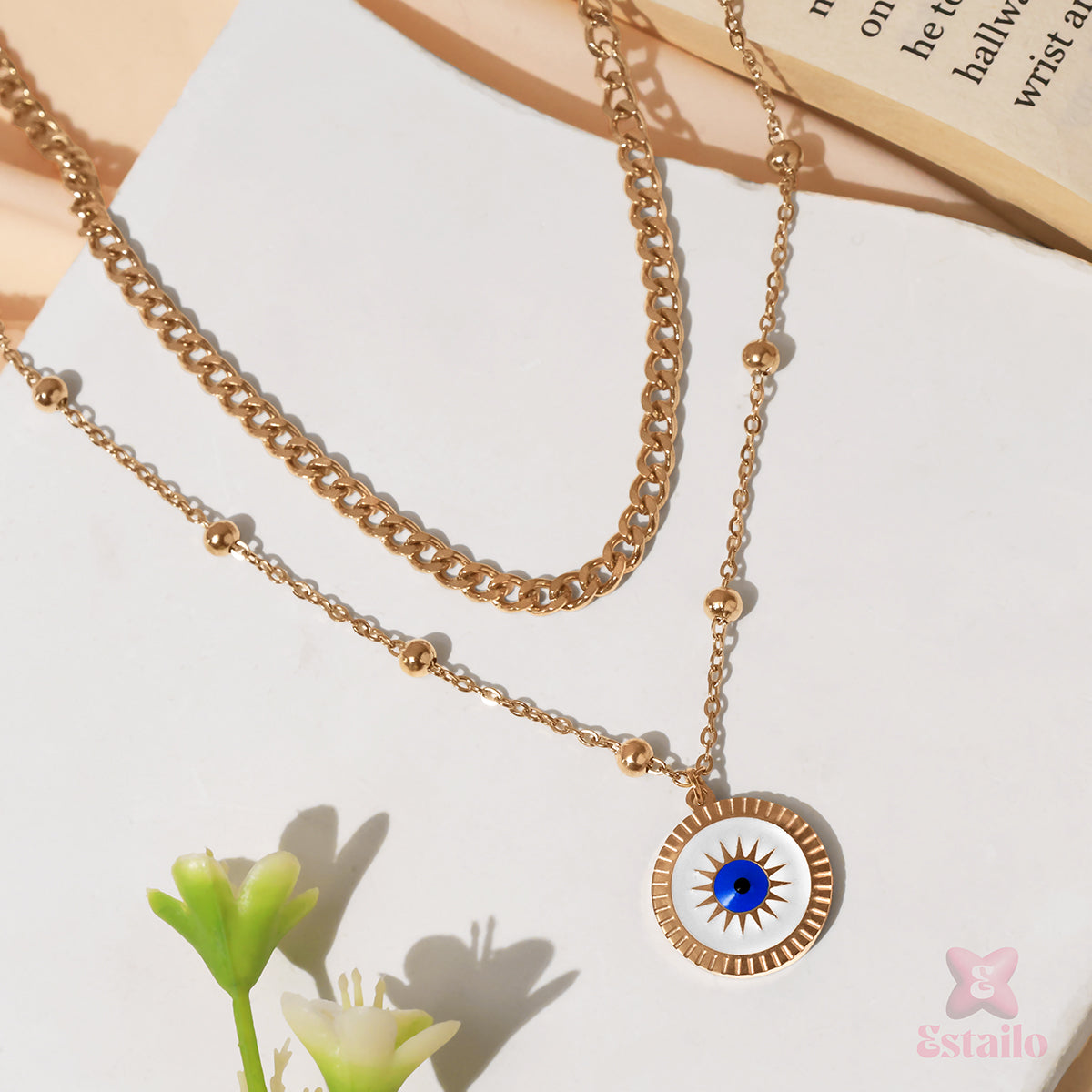 Oceanic Eye Layers Necklace