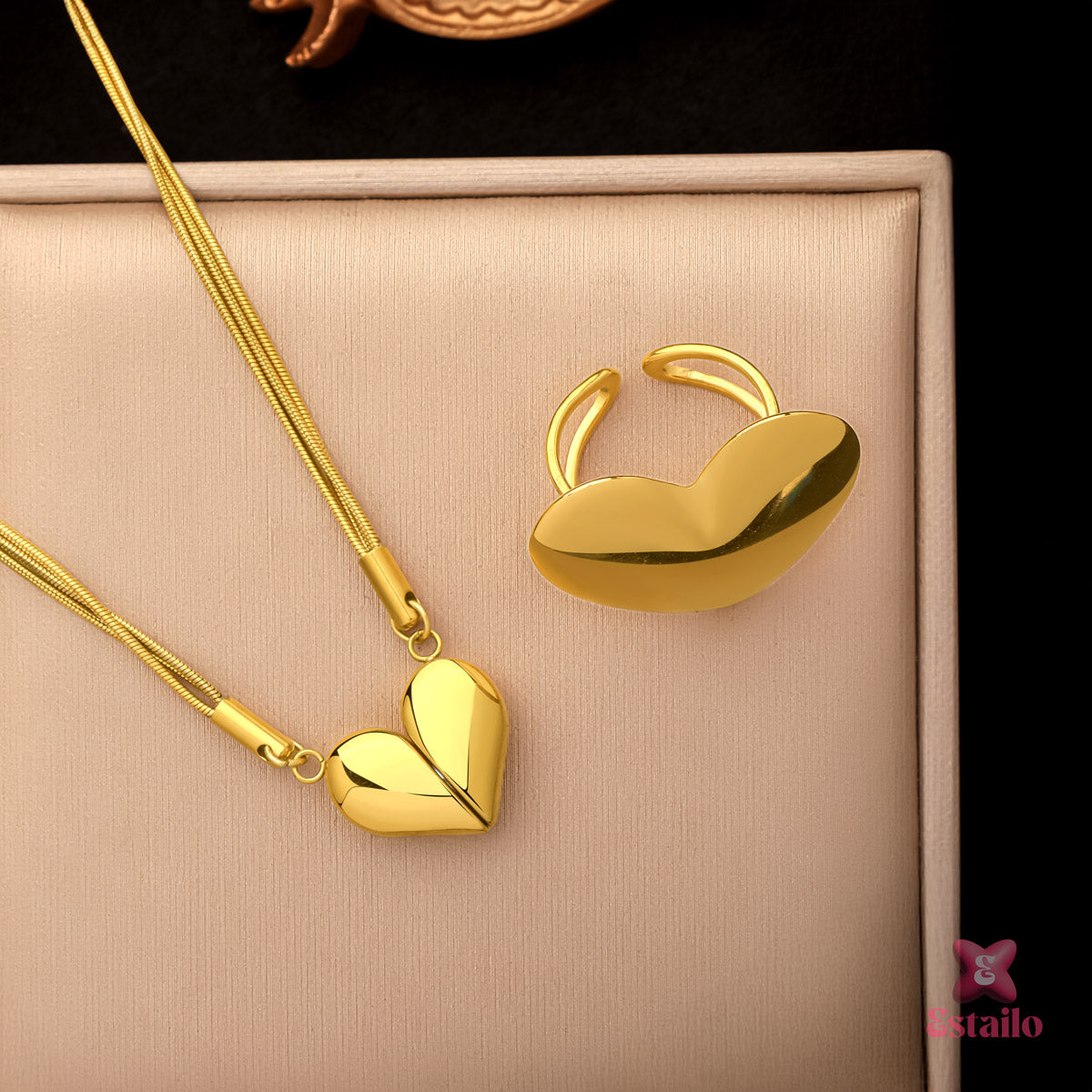 Unity Heart Magnet Necklace Set