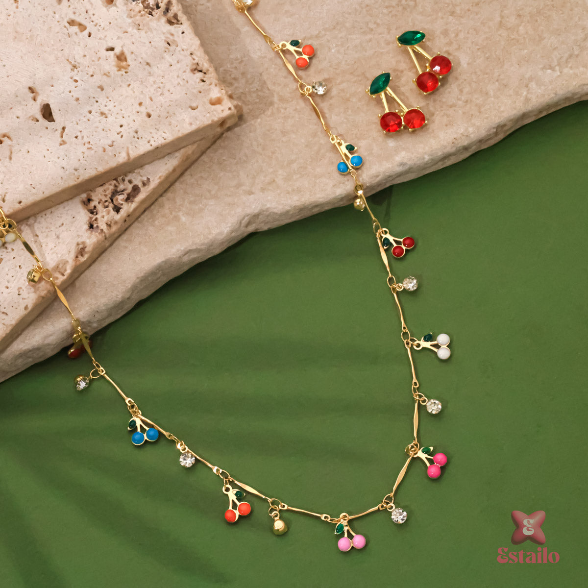 Whimsical Cherry Jewelry Set