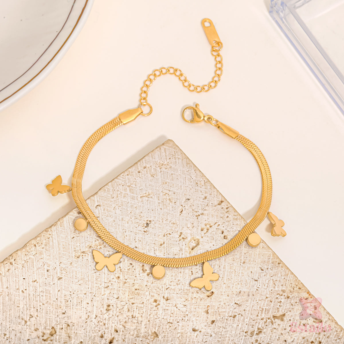 Butterfly Glint Snake Bracelet