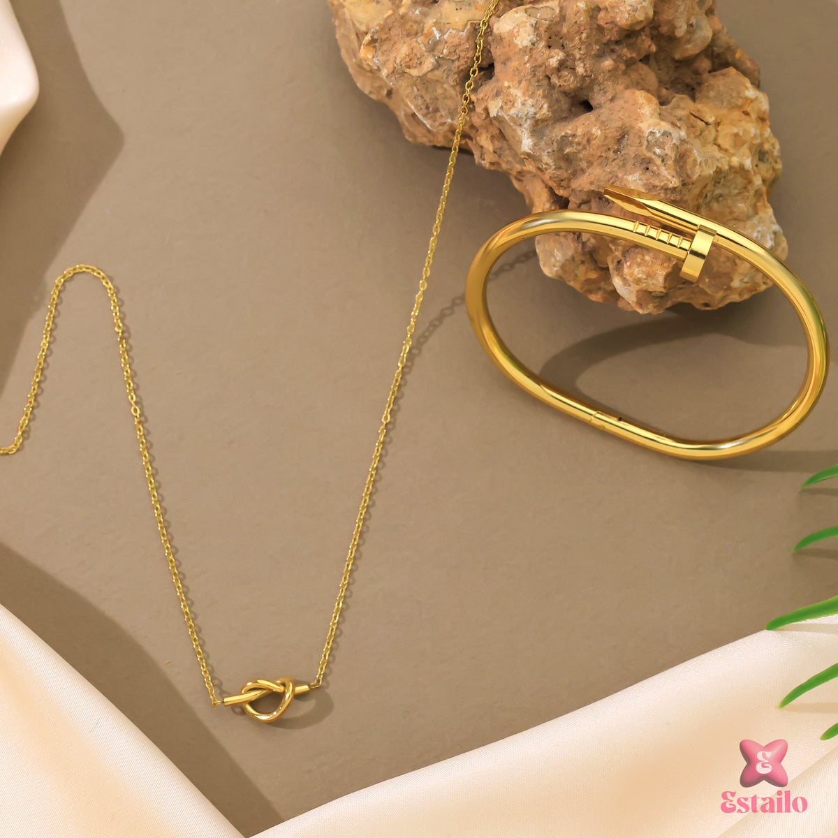 Golden Cuff & Link Set