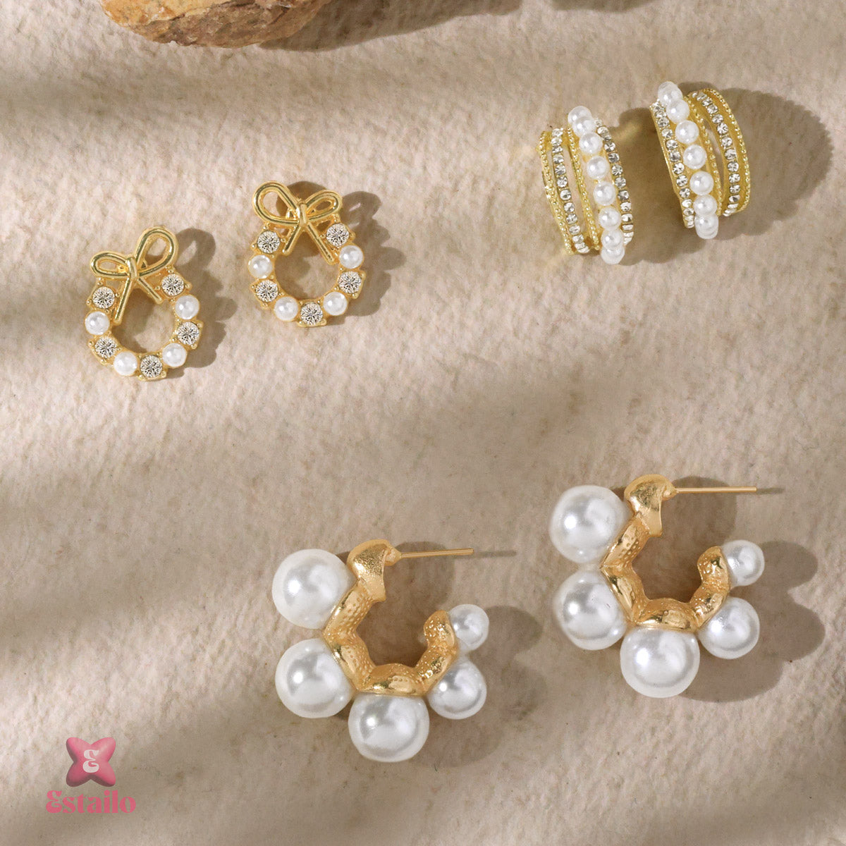 Bow & Bloom Studs Earrings