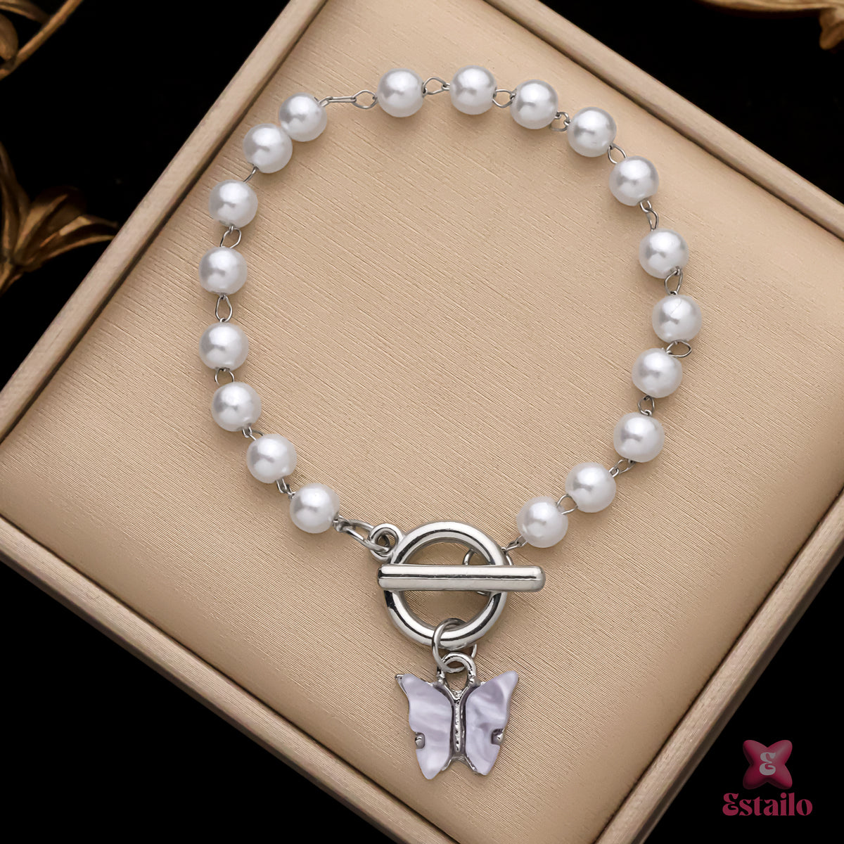 Flutter Pearl Chain Bracelet