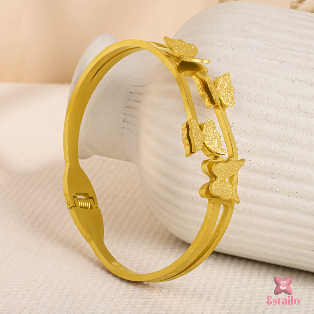 Golden Wings Bangle Bracelet
