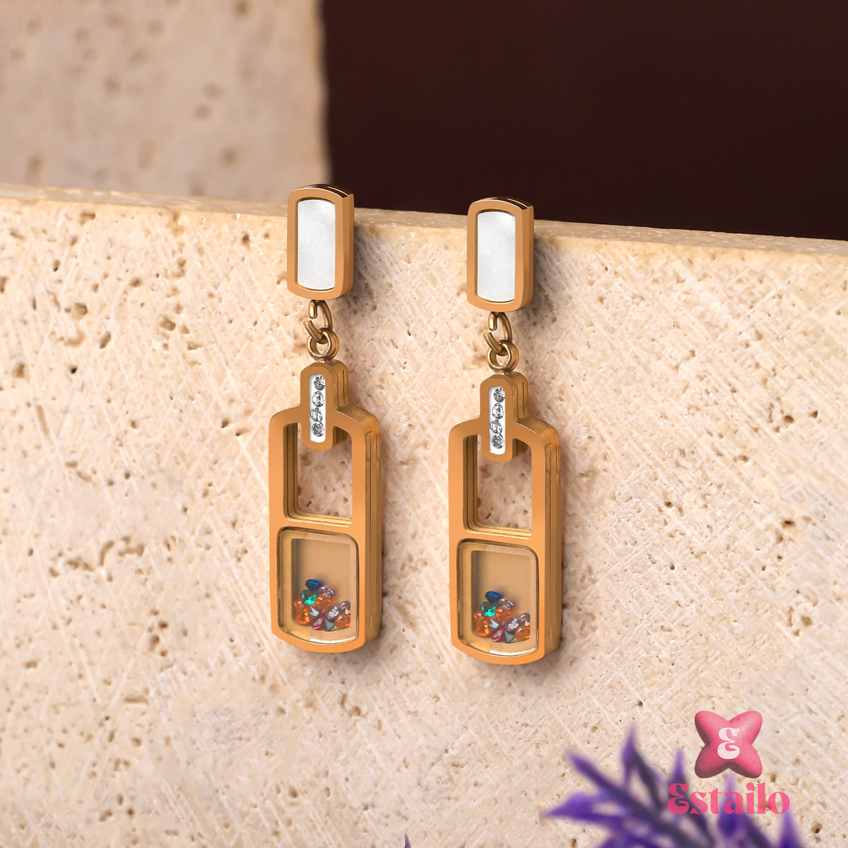 Rosegold Dzaire Drop Earring