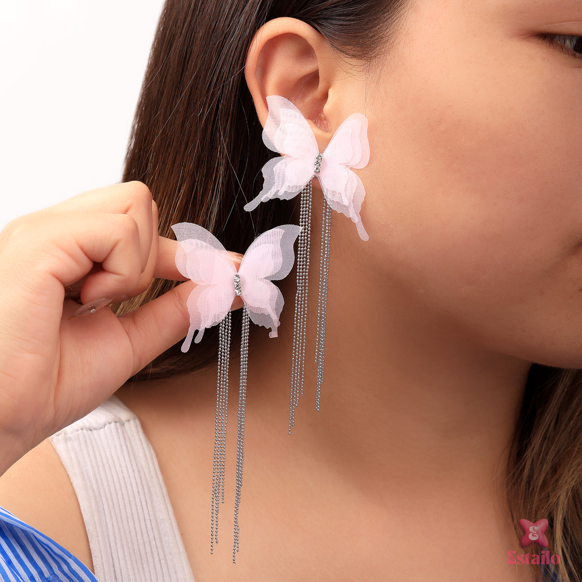 Starlight Butterfly Drop Earring