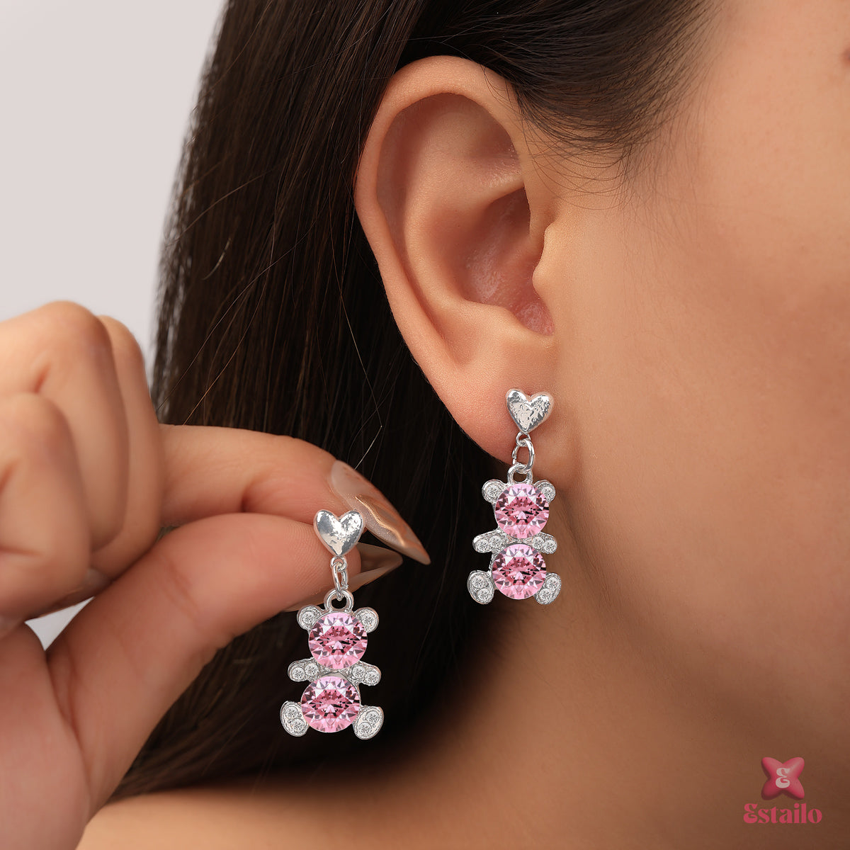 Blossom Bear Dangles Earring