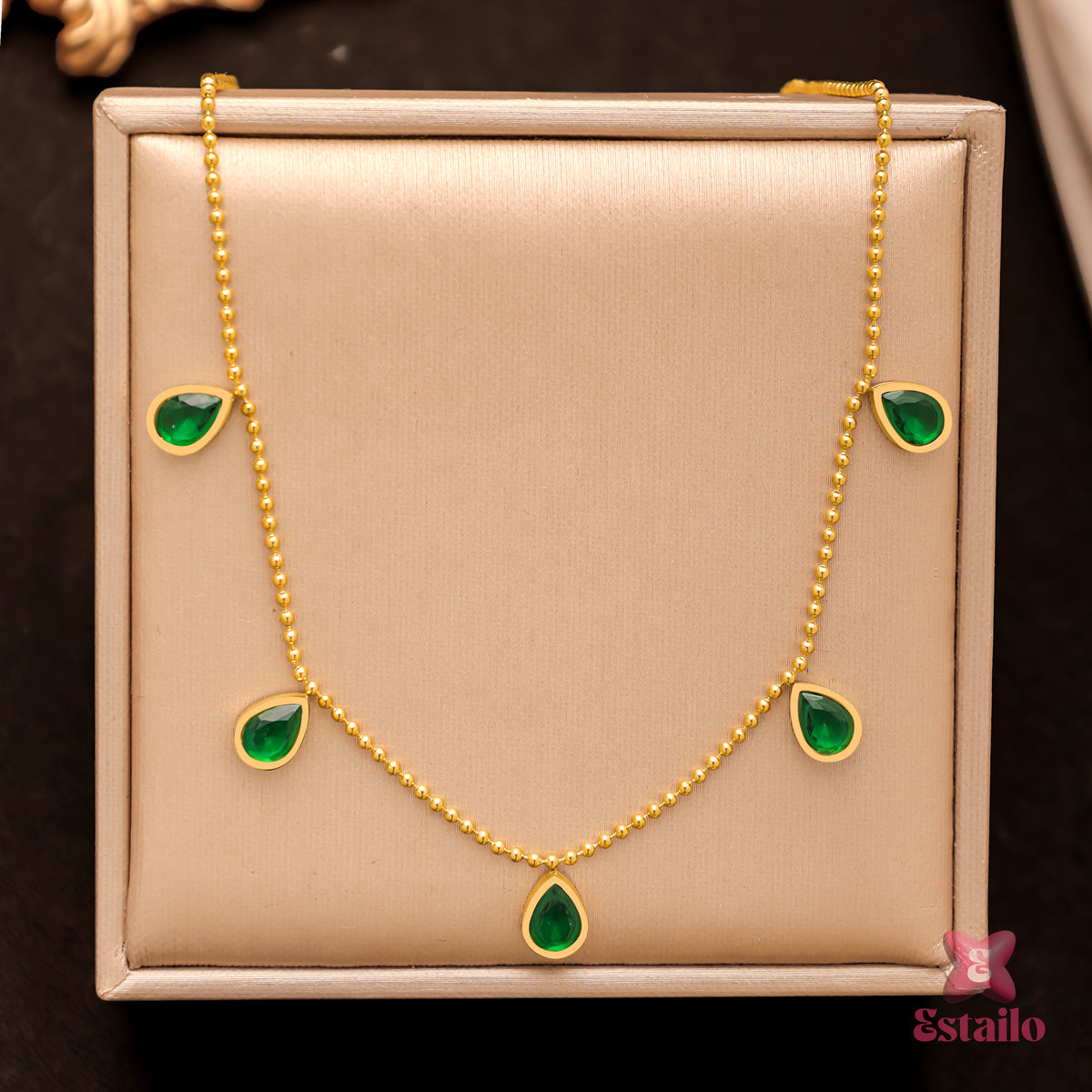 Green Cascade Necklace