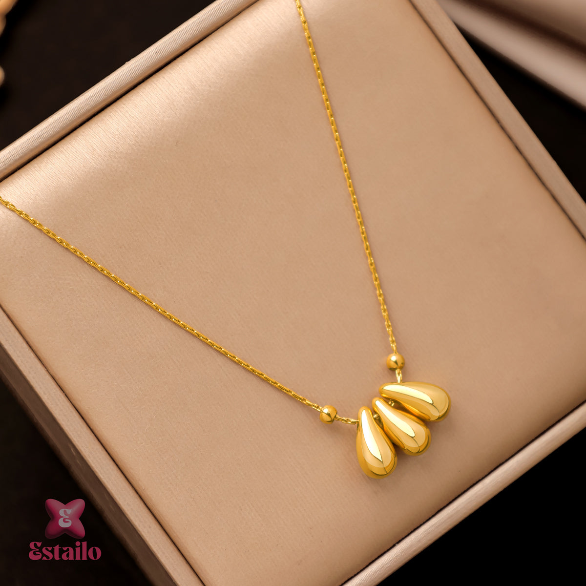 Golden Droplets Necklace