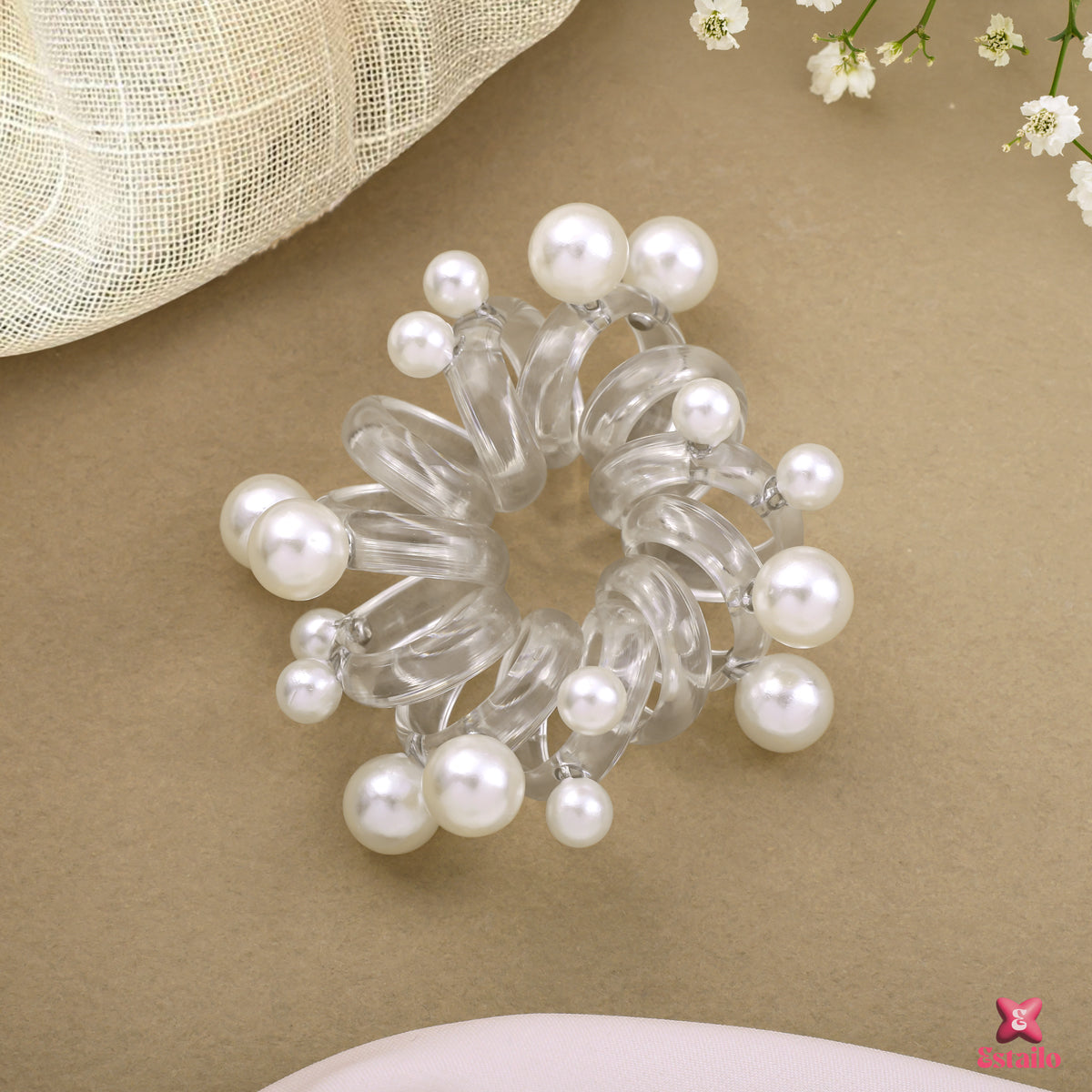 Pearl Wave Hair Tie