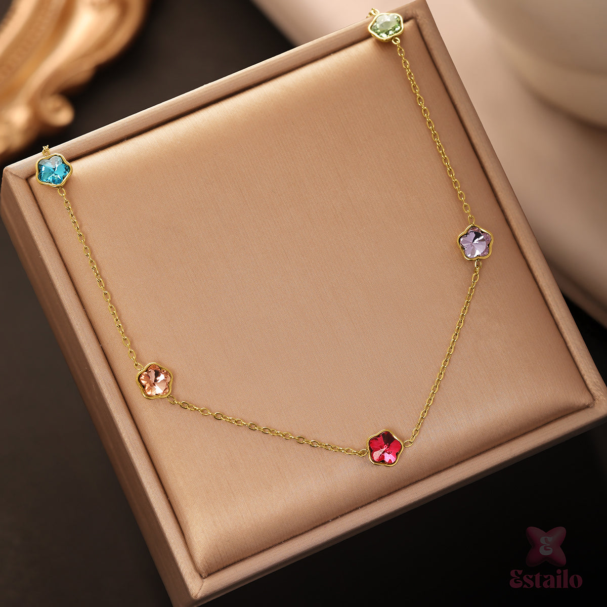 Gemstone Meadow Chain Necklace