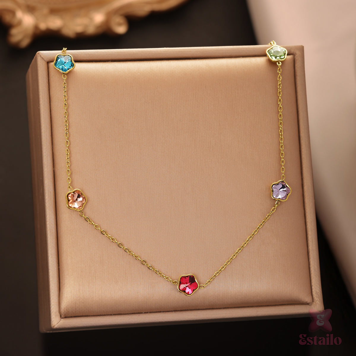 Gemstone Meadow Chain Necklace