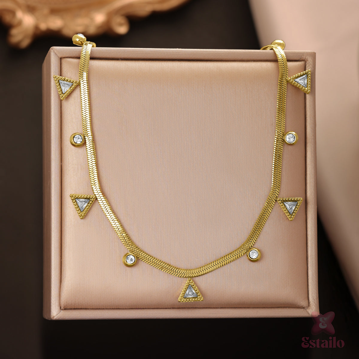 Oro Triangle Choker Necklace