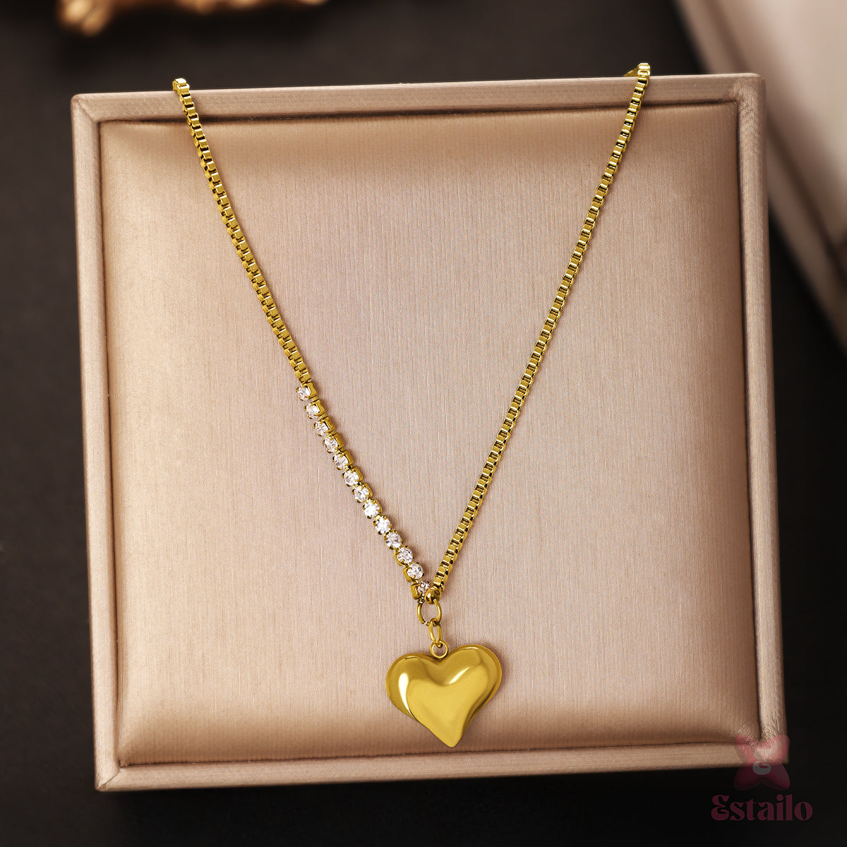 Elegant Heart Dazzle Necklace