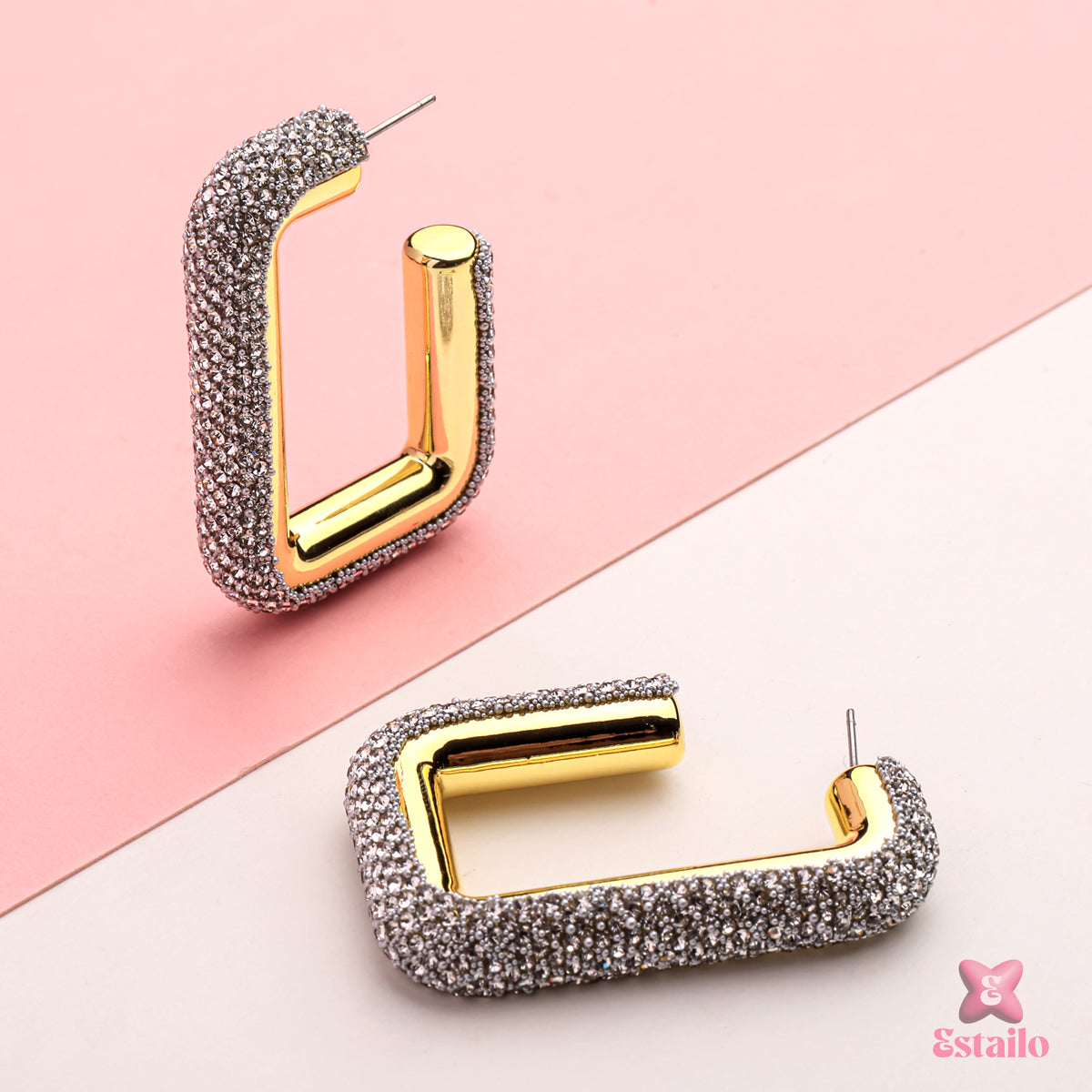 Diamond Dust Hoops Earrings