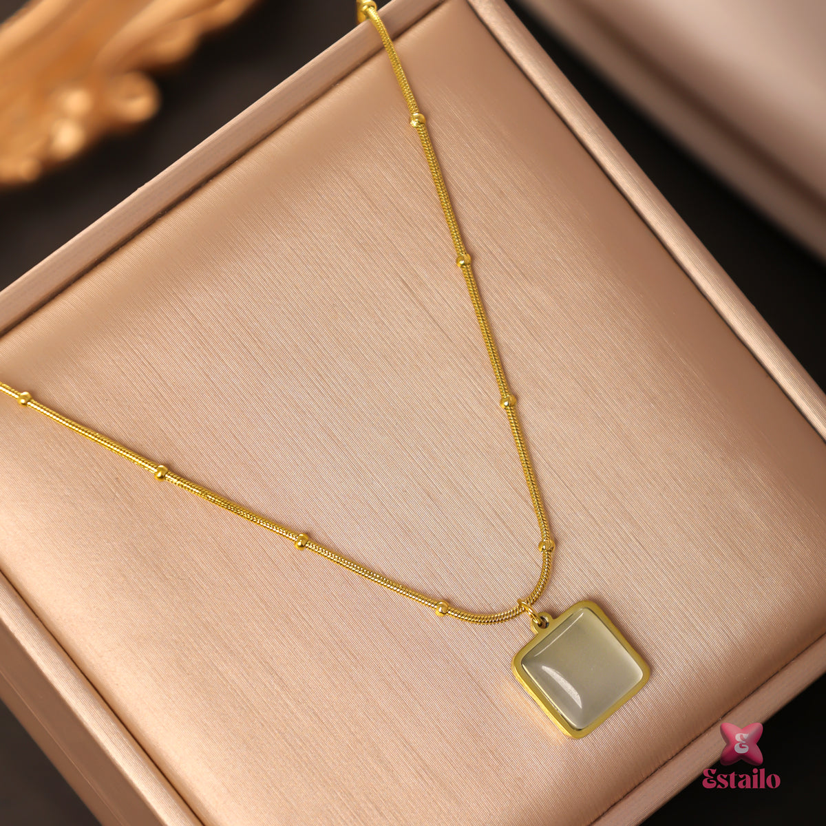 Minimalist Square Charm Necklace