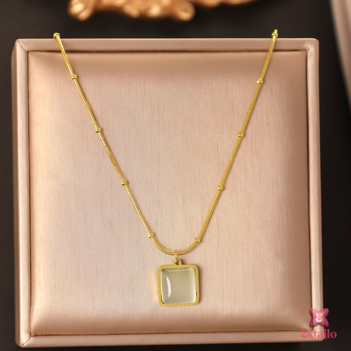 Minimalist Square Charm Necklace