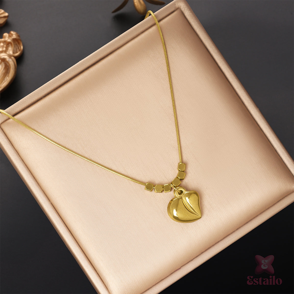 Cherish Gold Heart Pendant Necklace