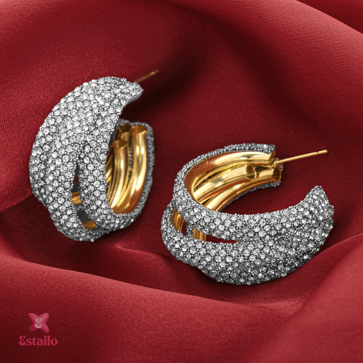 Eternity Sparkle Hoops Earring