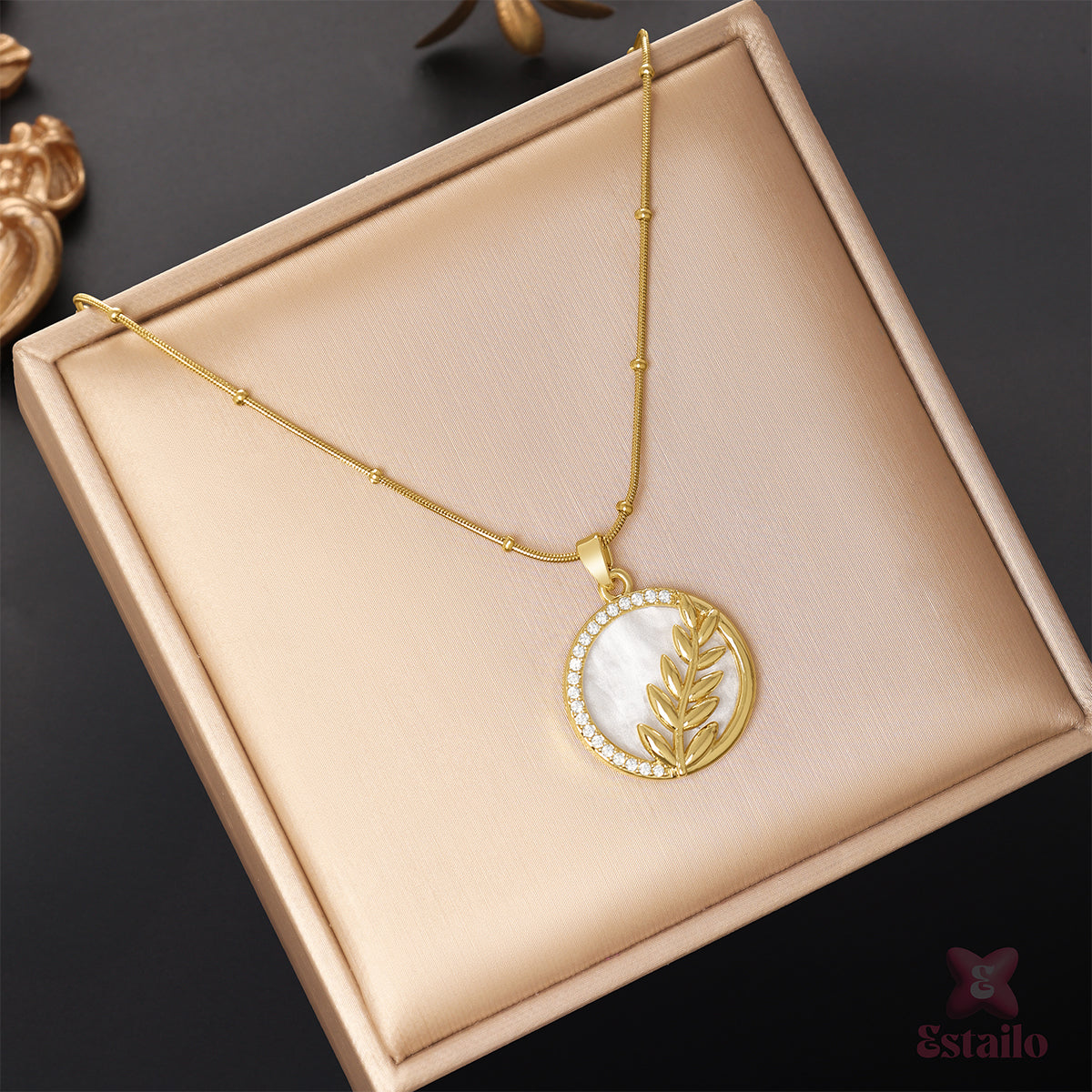 Divine Laurel Charm Necklace