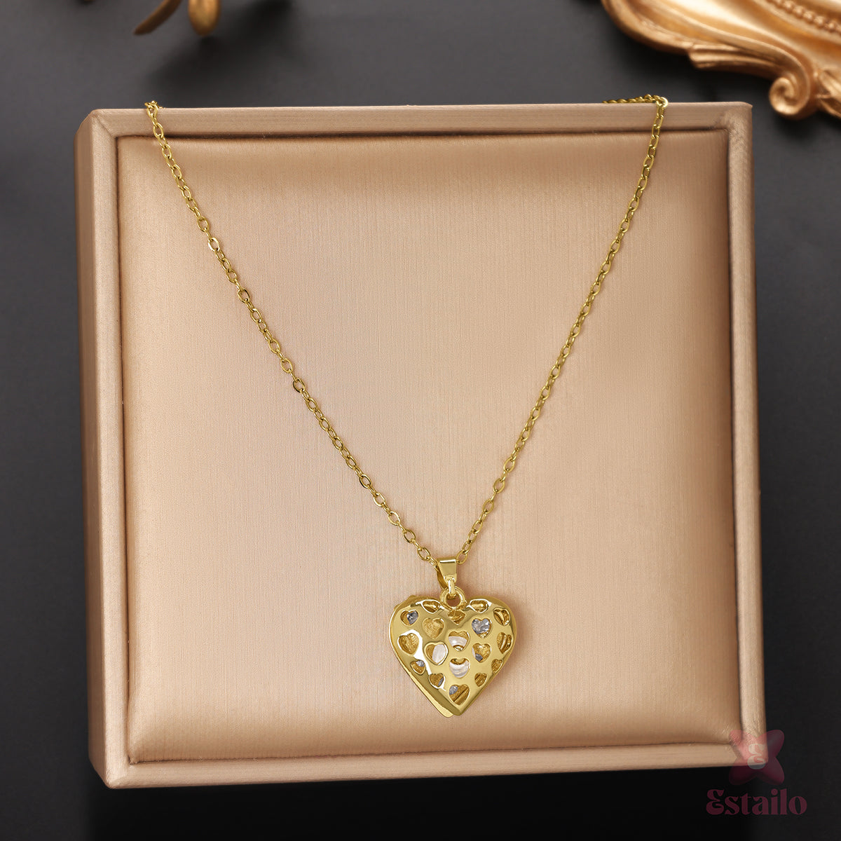 Golden Embrace Pendant Necklace