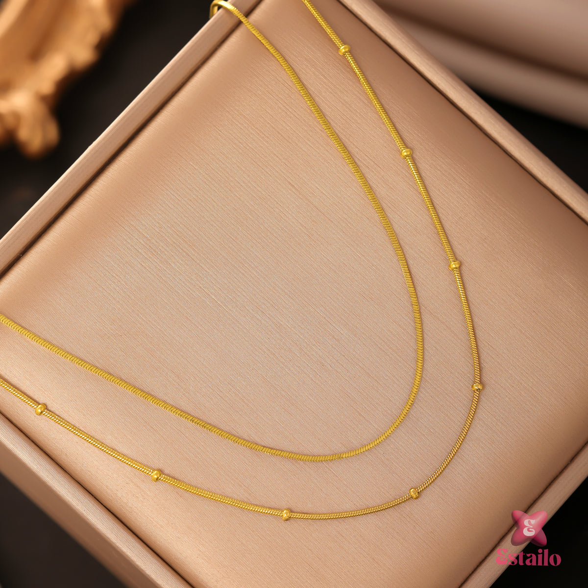 Glimmer Bead Chain Necklace