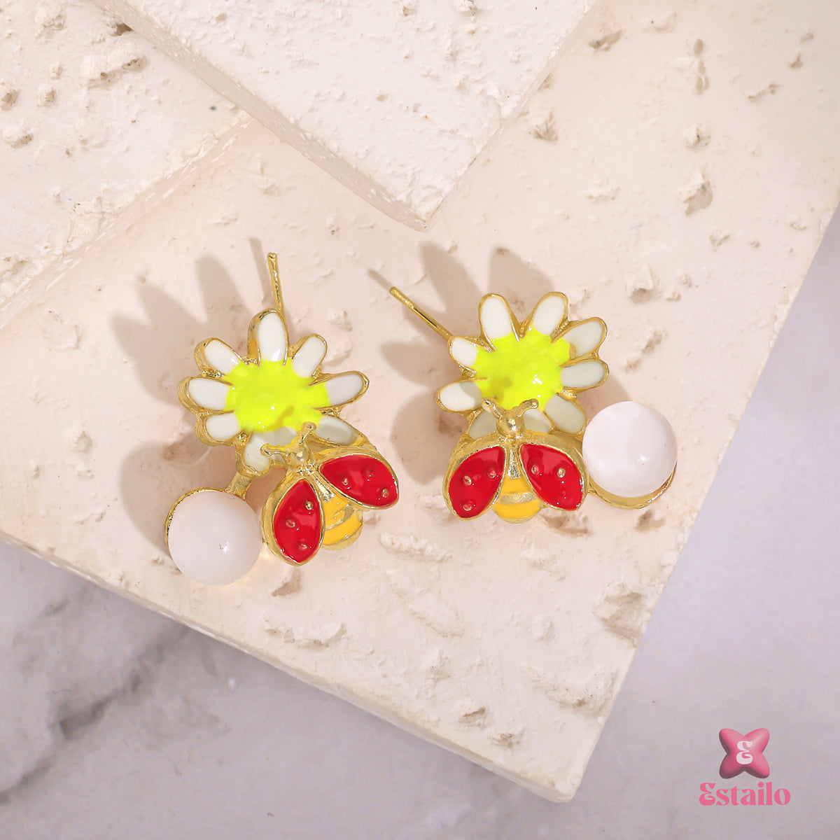 Enamel Meadow Earrings