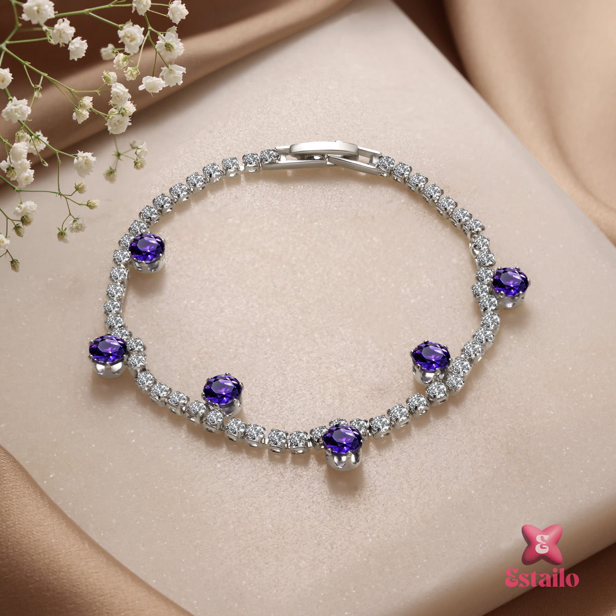 Purple Bliss Chain Bracelet