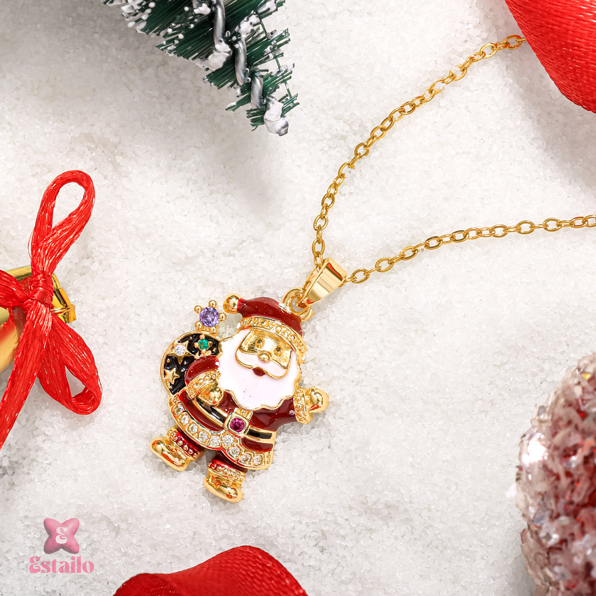 Santa Claus Pendant Necklace
