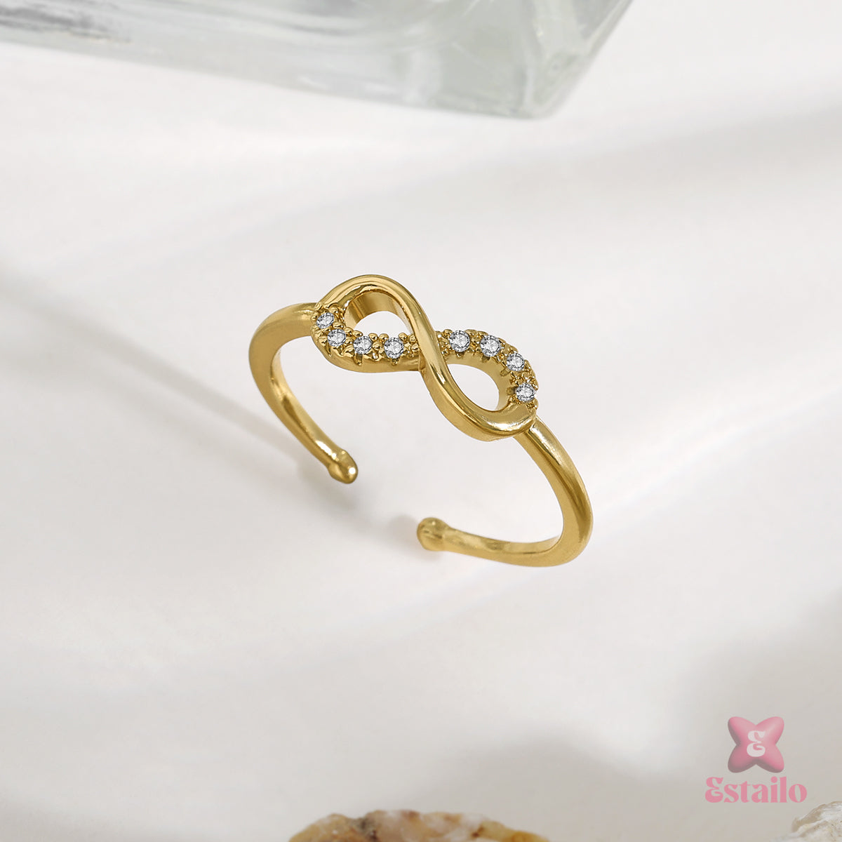 Infinity Drip Heart Ring