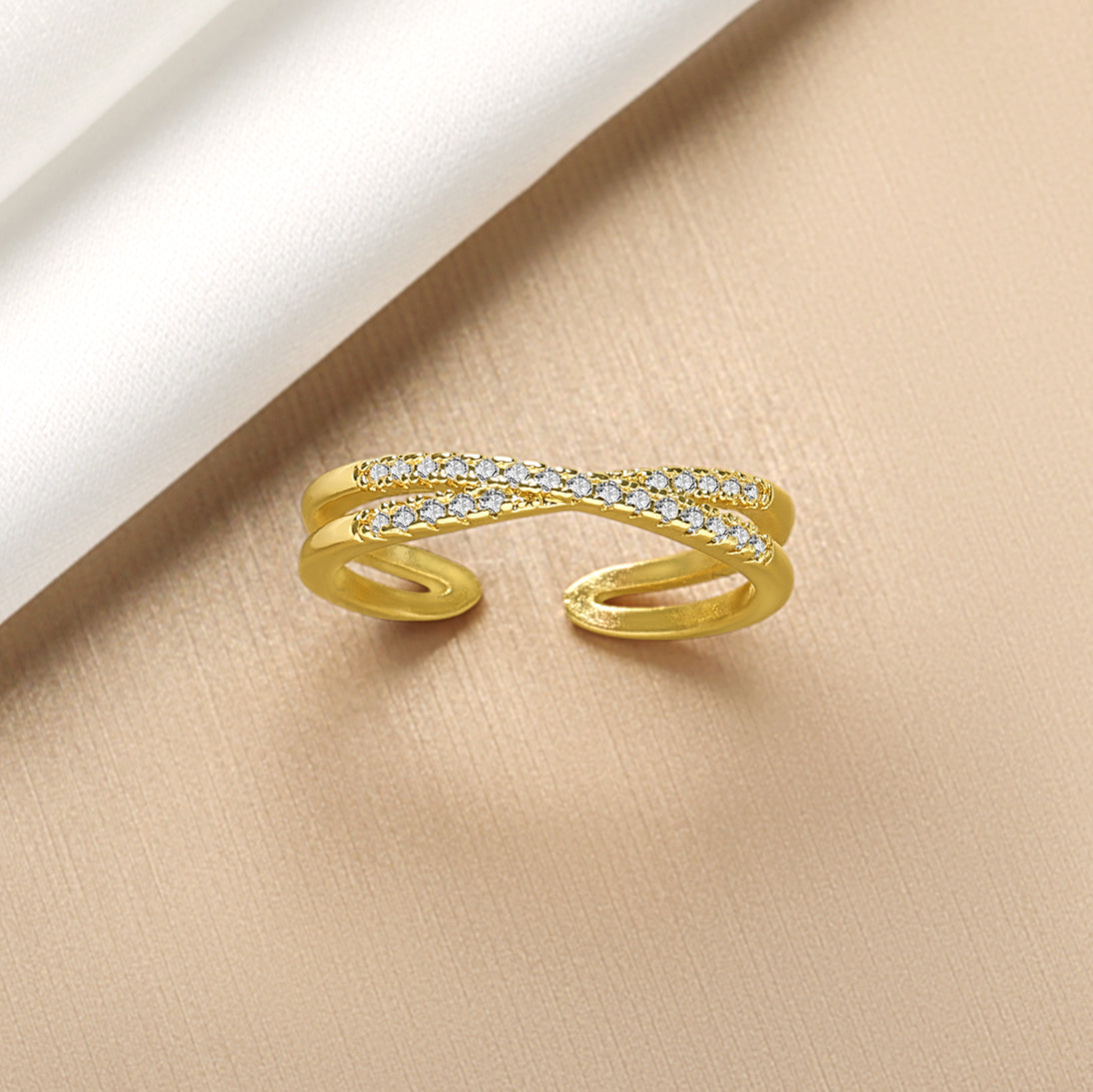 Aurora CrissCross Ring