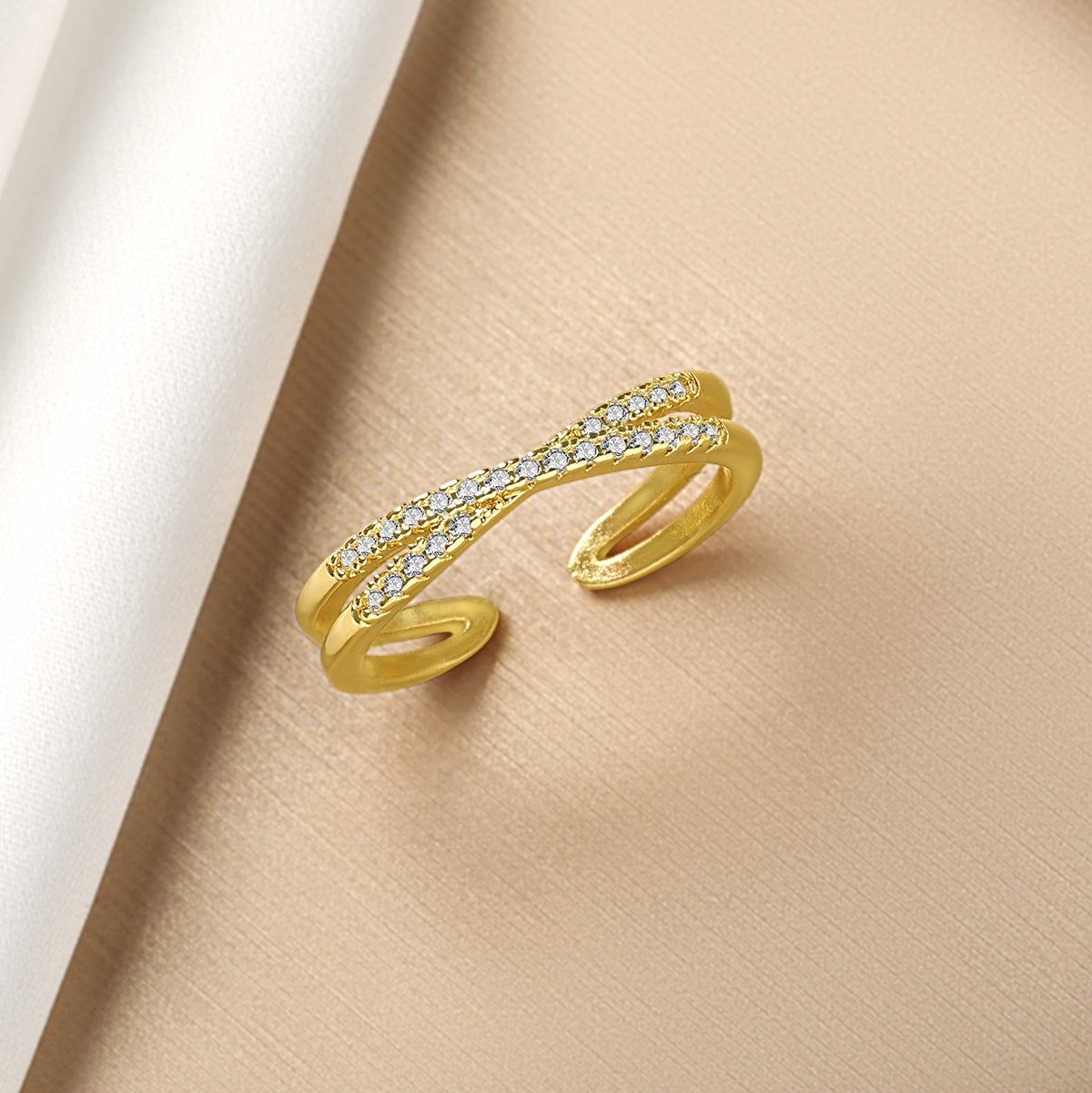 Aurora CrissCross Ring