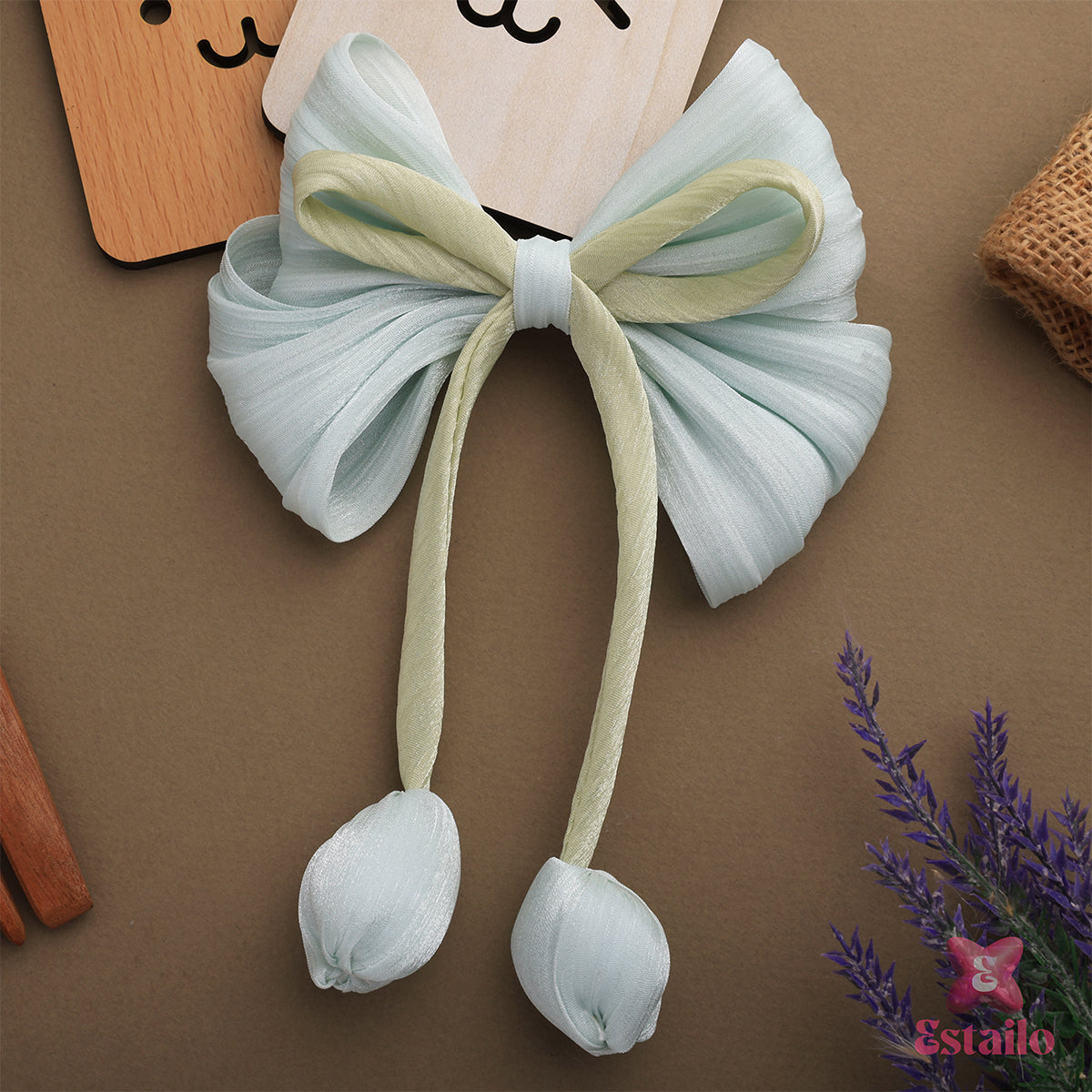 Mint Dream Bow Hair Clip