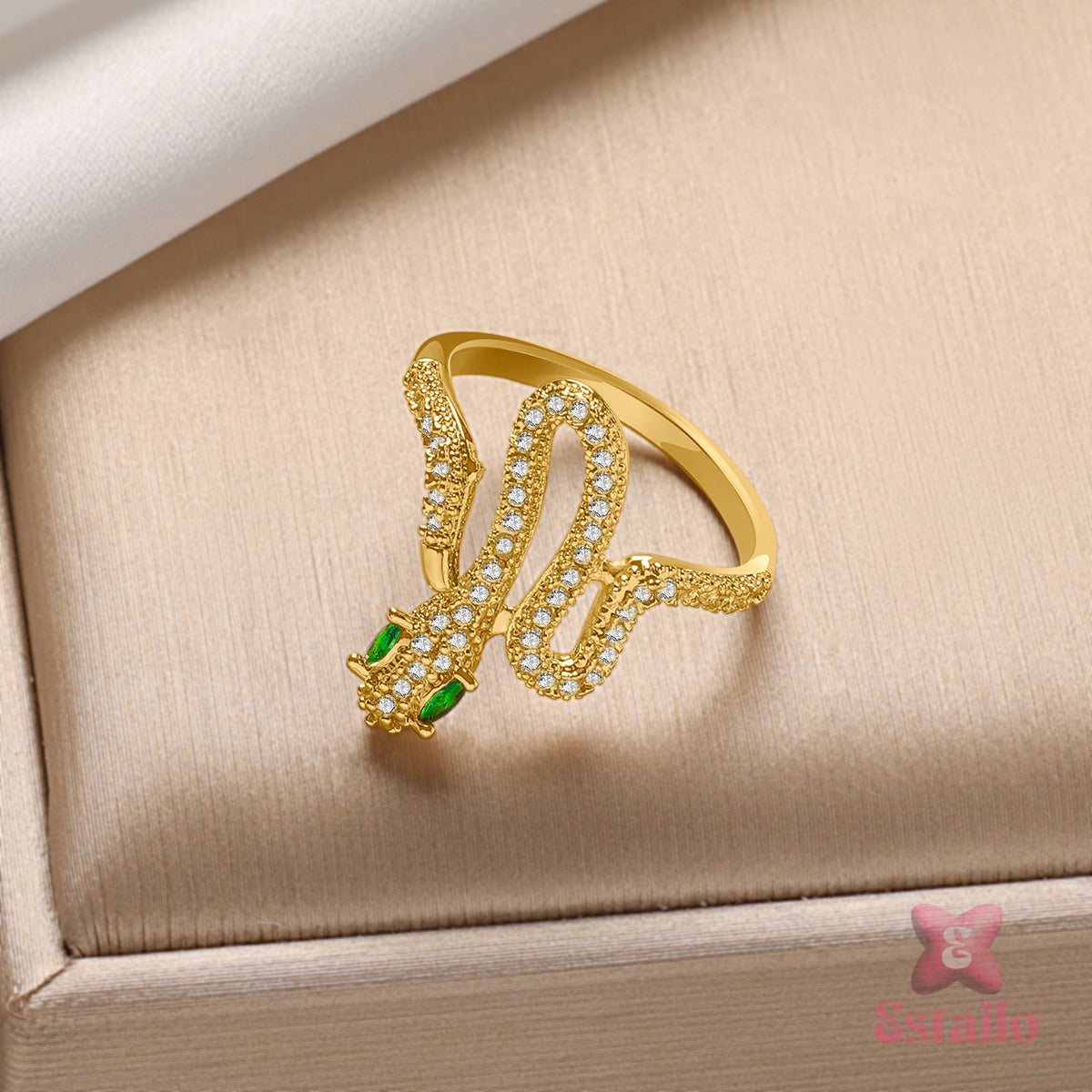 Golden Viper Ring