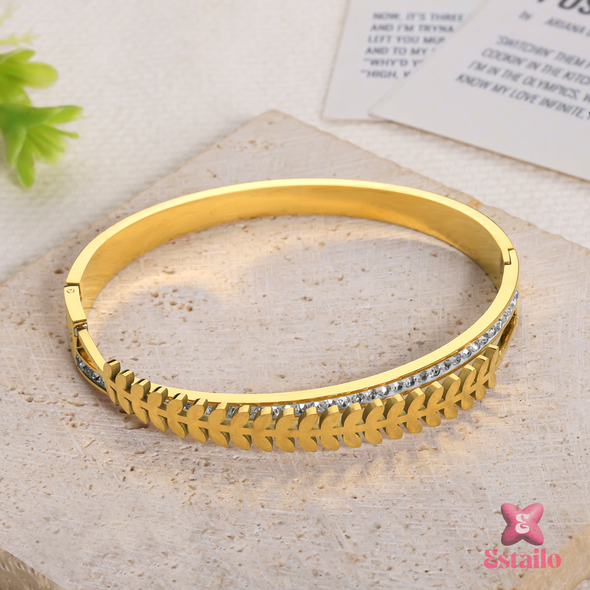 Gilded Fern Cuff Bracelet