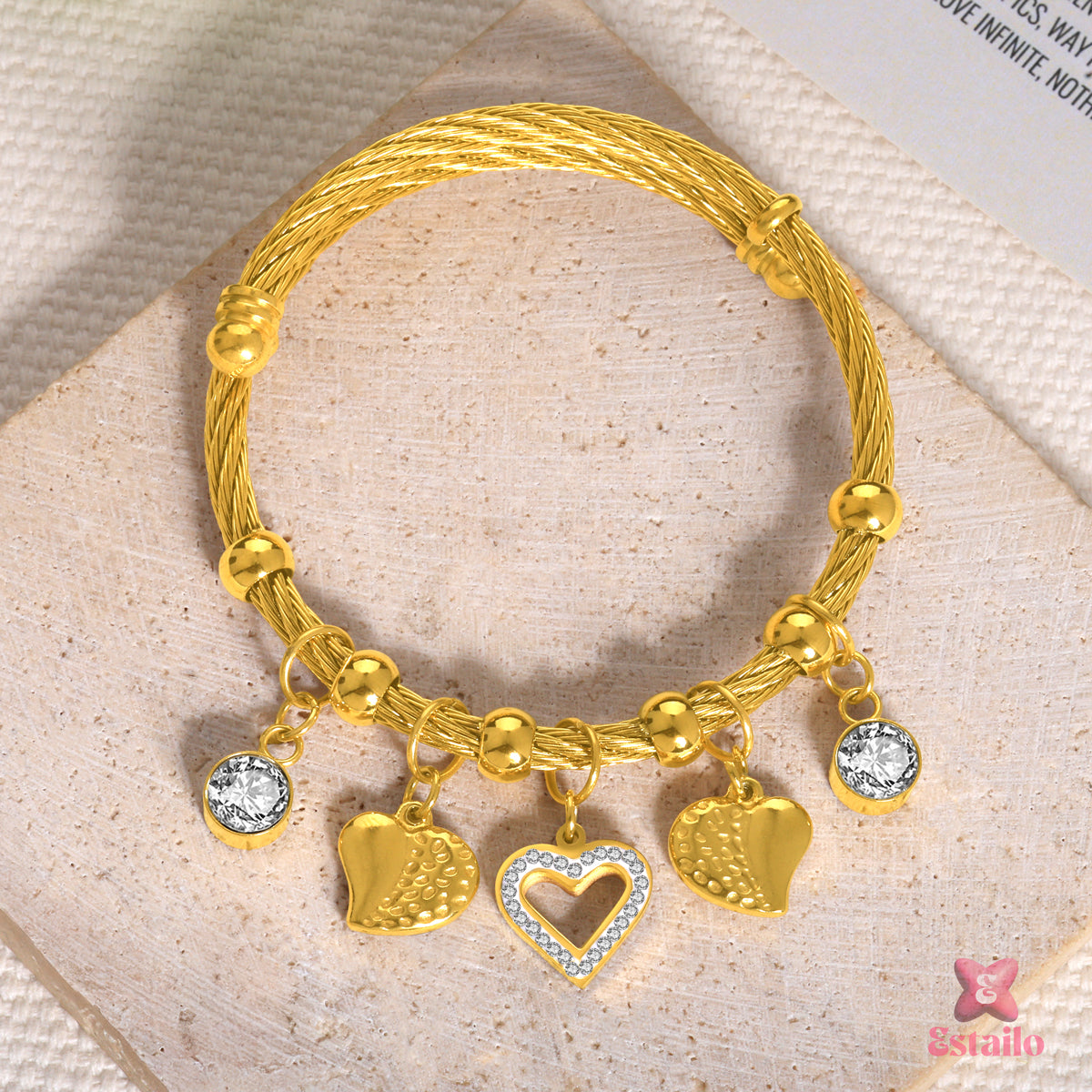 Multi-Charm Love Bracelet