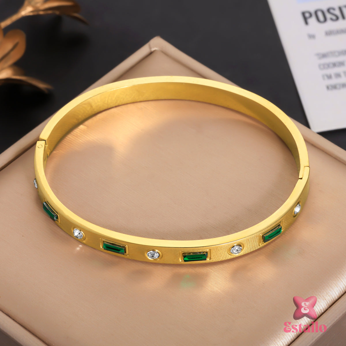 Gilded Emerald Bracelet