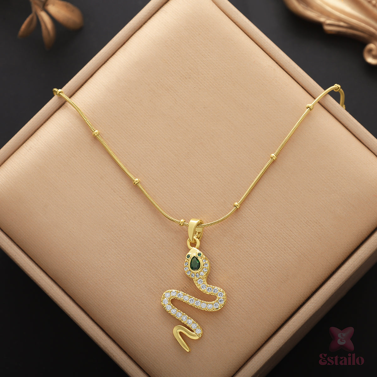 Emerald Serpent Necklace