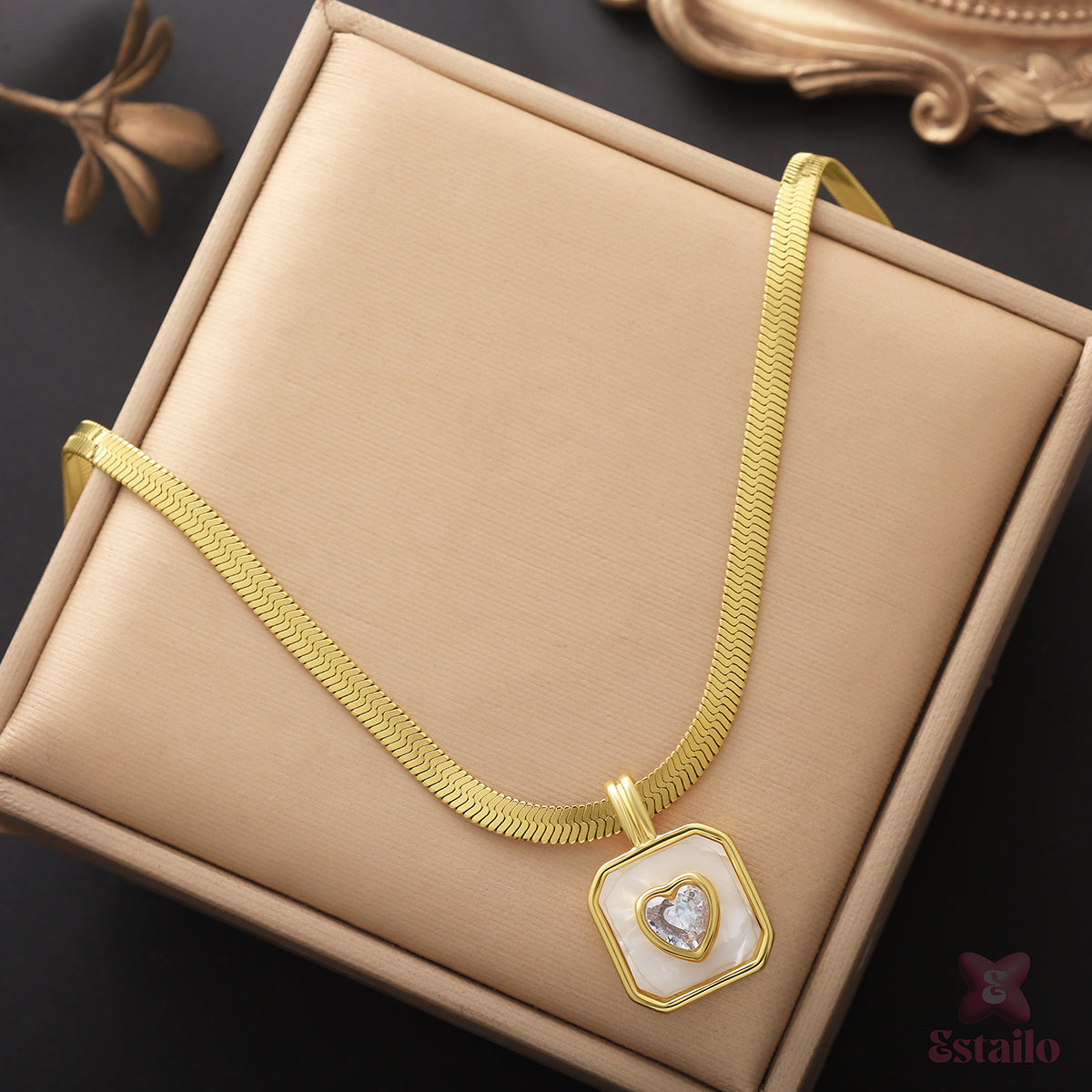 Gold Petal Spark Necklace