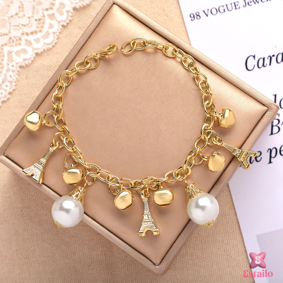 Whispering Pearl & Tower Bracelet