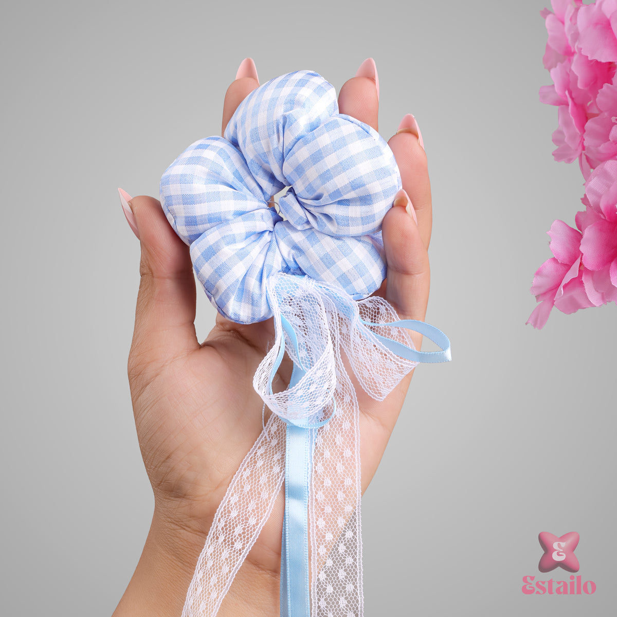 Ocean Bluey Hair Scrunchies