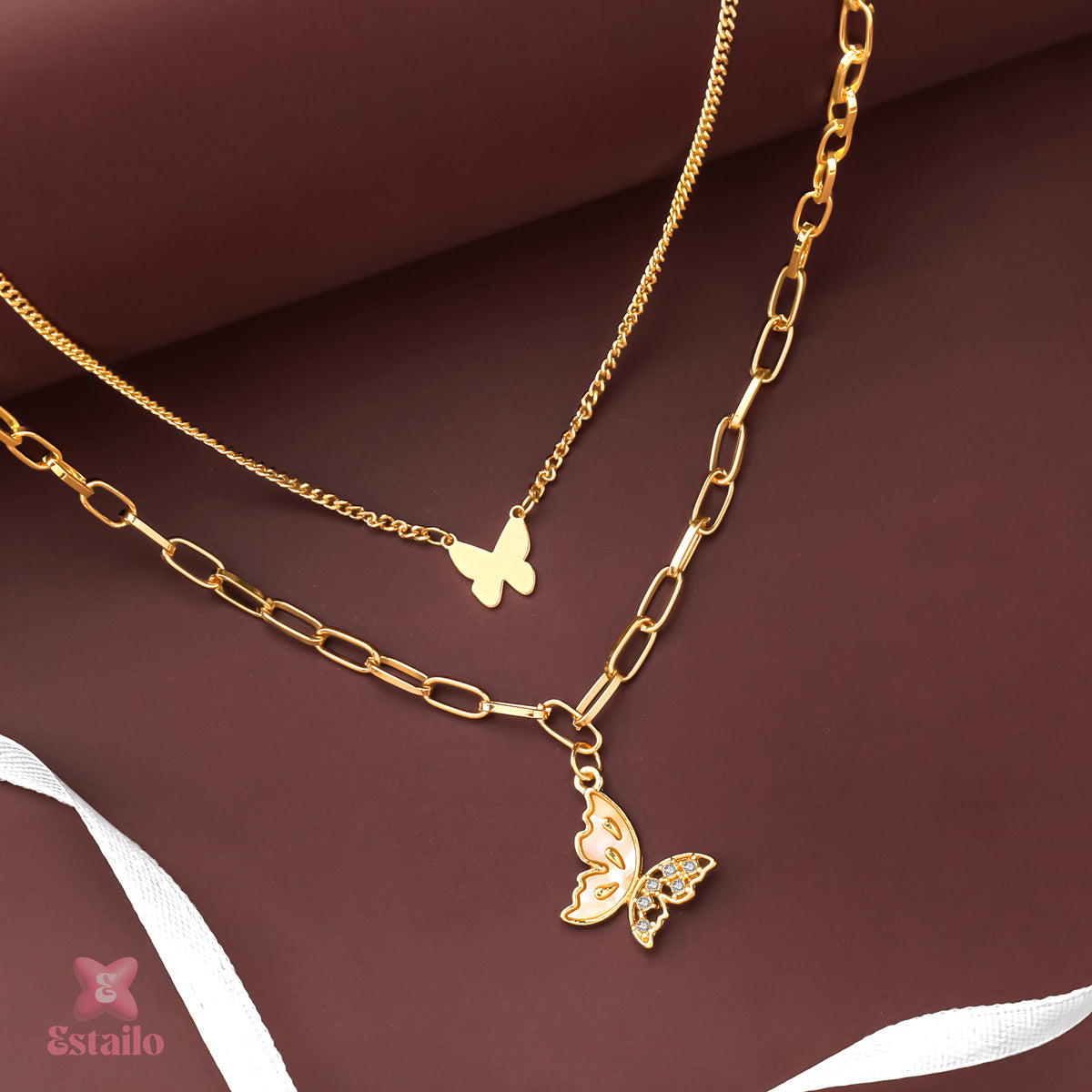 Fluttering Elegance Layererd Necklace